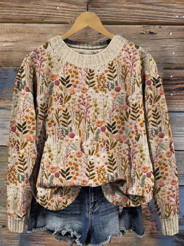 Nova™ - Comfortable floral sweater