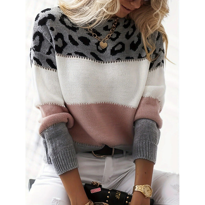 LUNA™ | COLORBLOCK LEOPARD PULLOVER