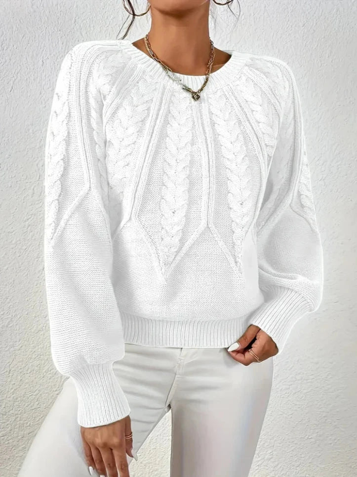 Mila™ Chic Cable Knit Sweater