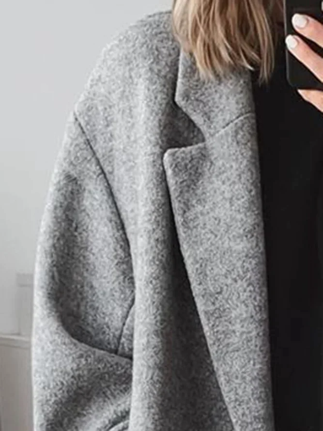 Silvana | Modern and trendy long coat made from vegan wool