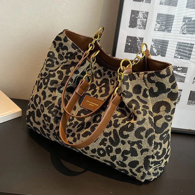 Leonora - Elegant Leopard Print Handbags