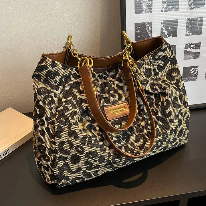 Leonora - Elegant Leopard Print Handbags