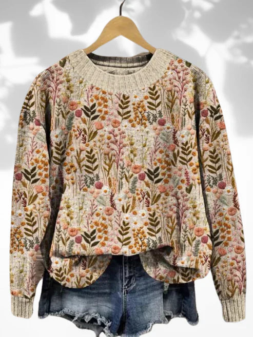 Nova™ - Comfortable floral sweater