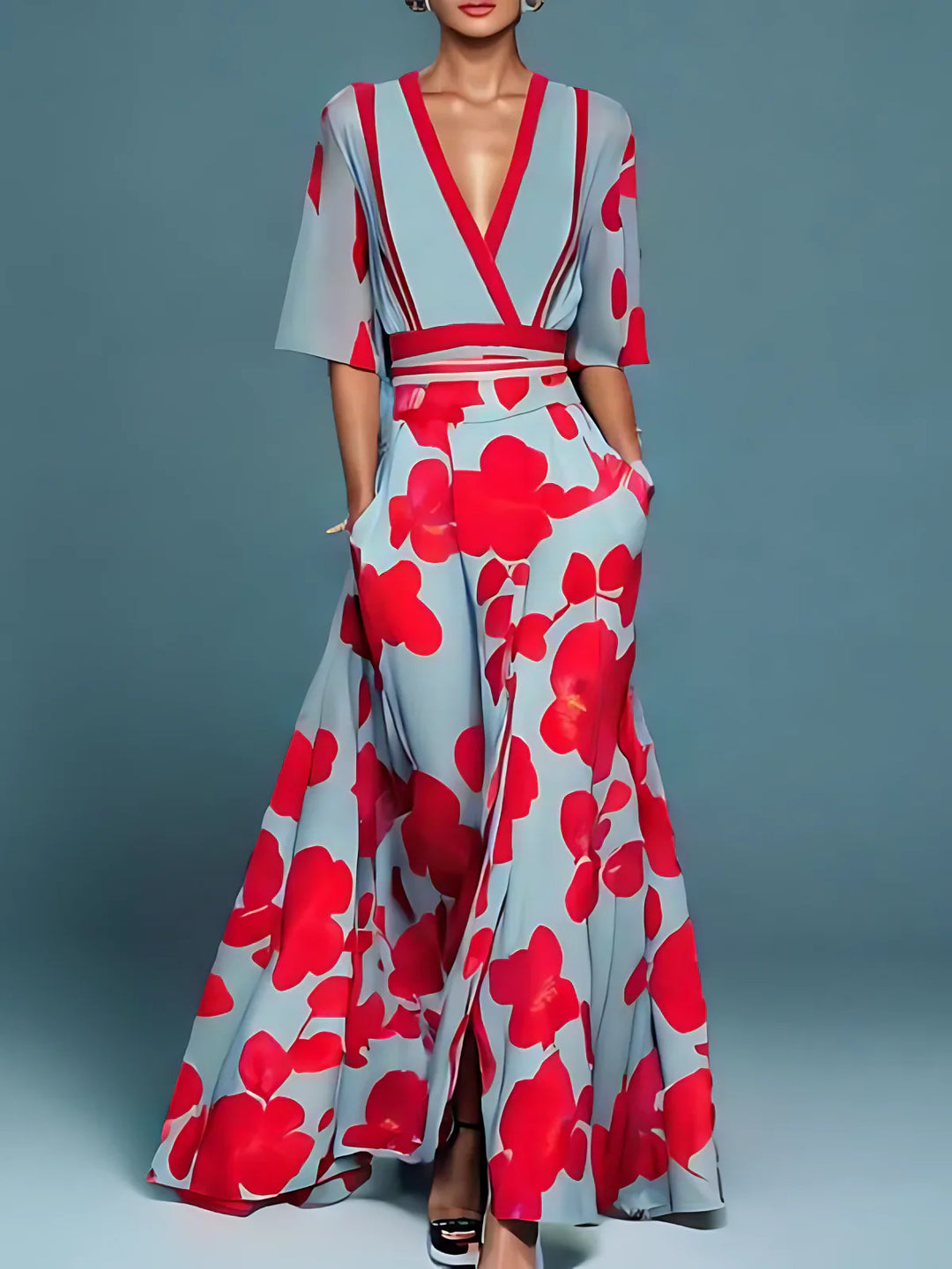 Tilly | Elegant Floral Wallet Dress