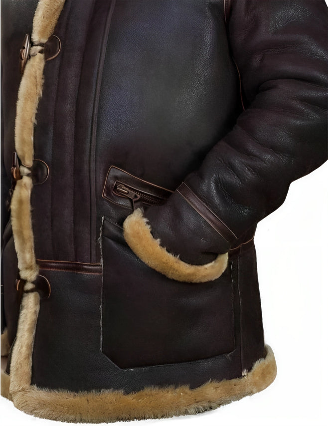 Detlef - Winter jacket in lambskin style