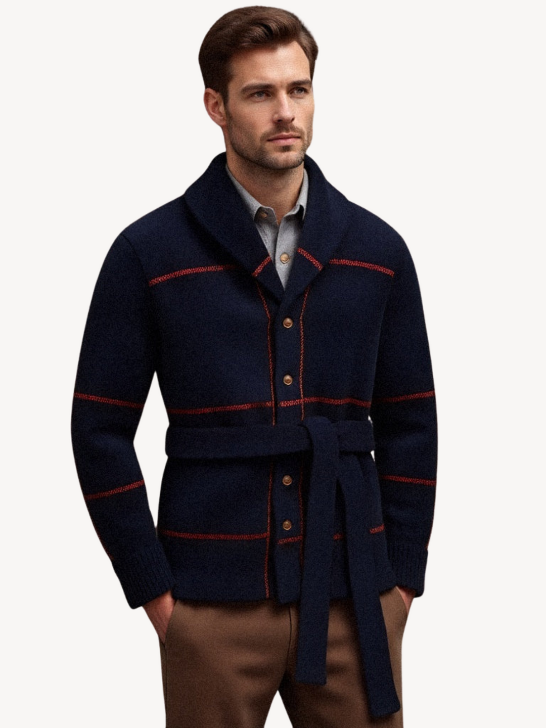 ACHILLE - COAT WITH BELT BEAUMONT