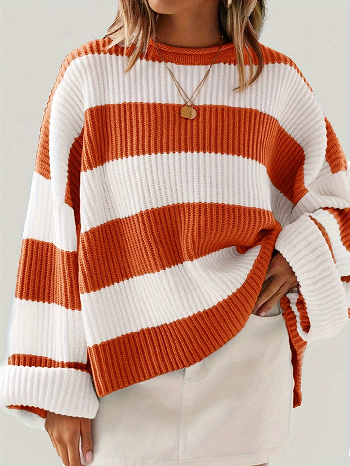 Chloe™ Striped Crew Neck Sweater