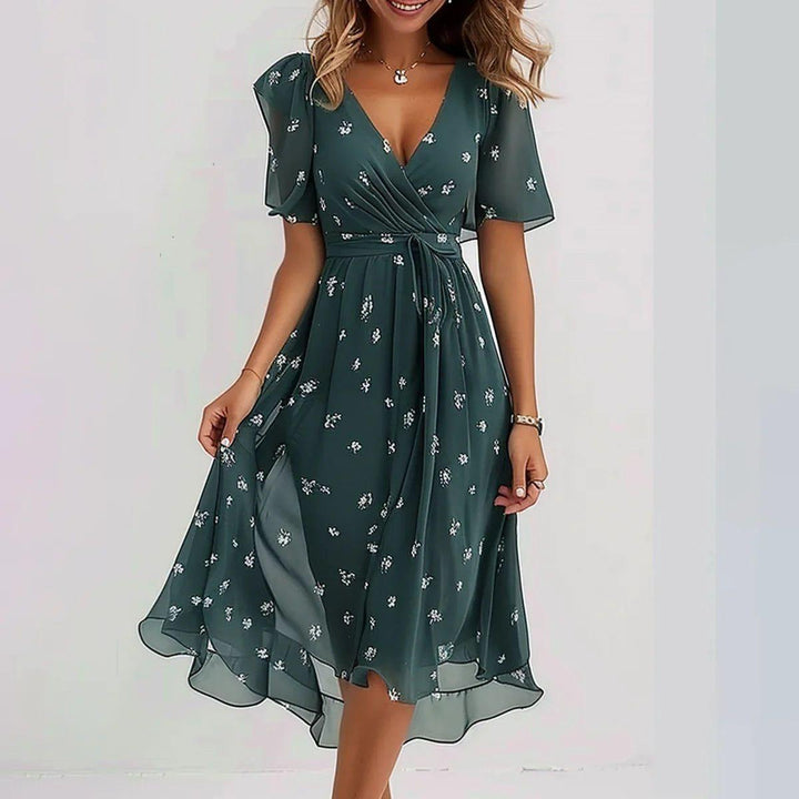 PRISCILLA™ | ELEGANT SHORT SLEEVE DRESS