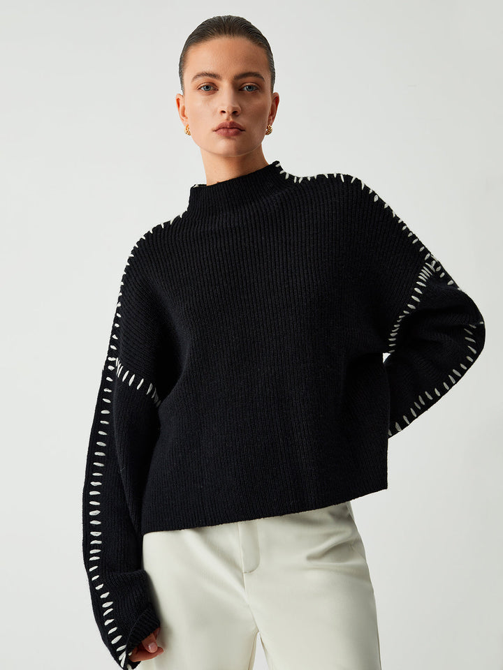 Kimmy™ - Pullover with Contrast Stitching