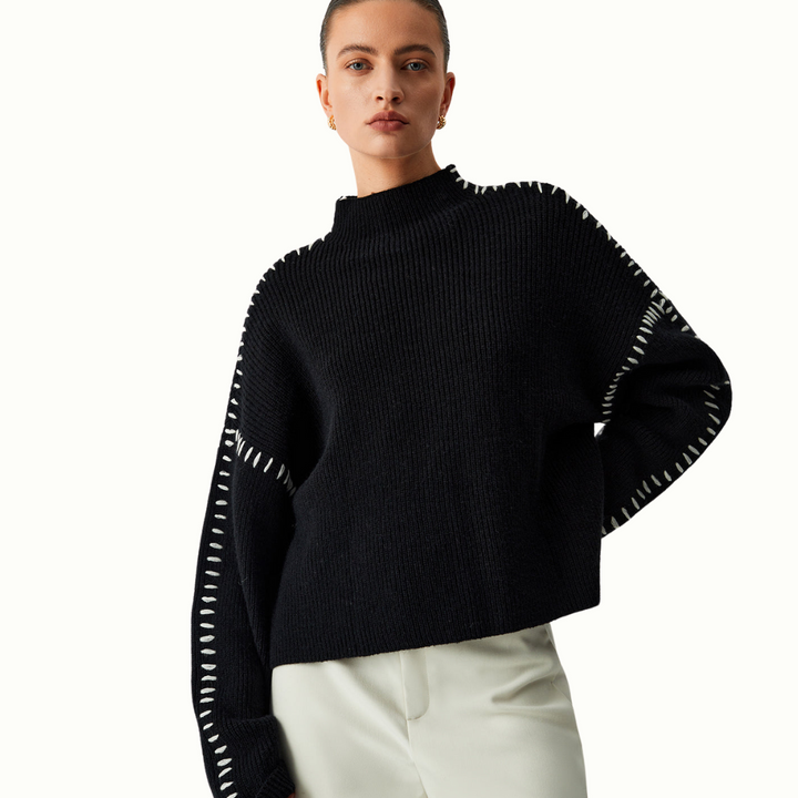 Kimmy™ - Pullover with Contrast Stitching