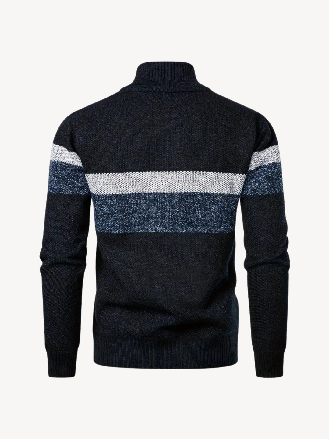 COSIMO - QUARTER-ZIP KNITTED SWEATER