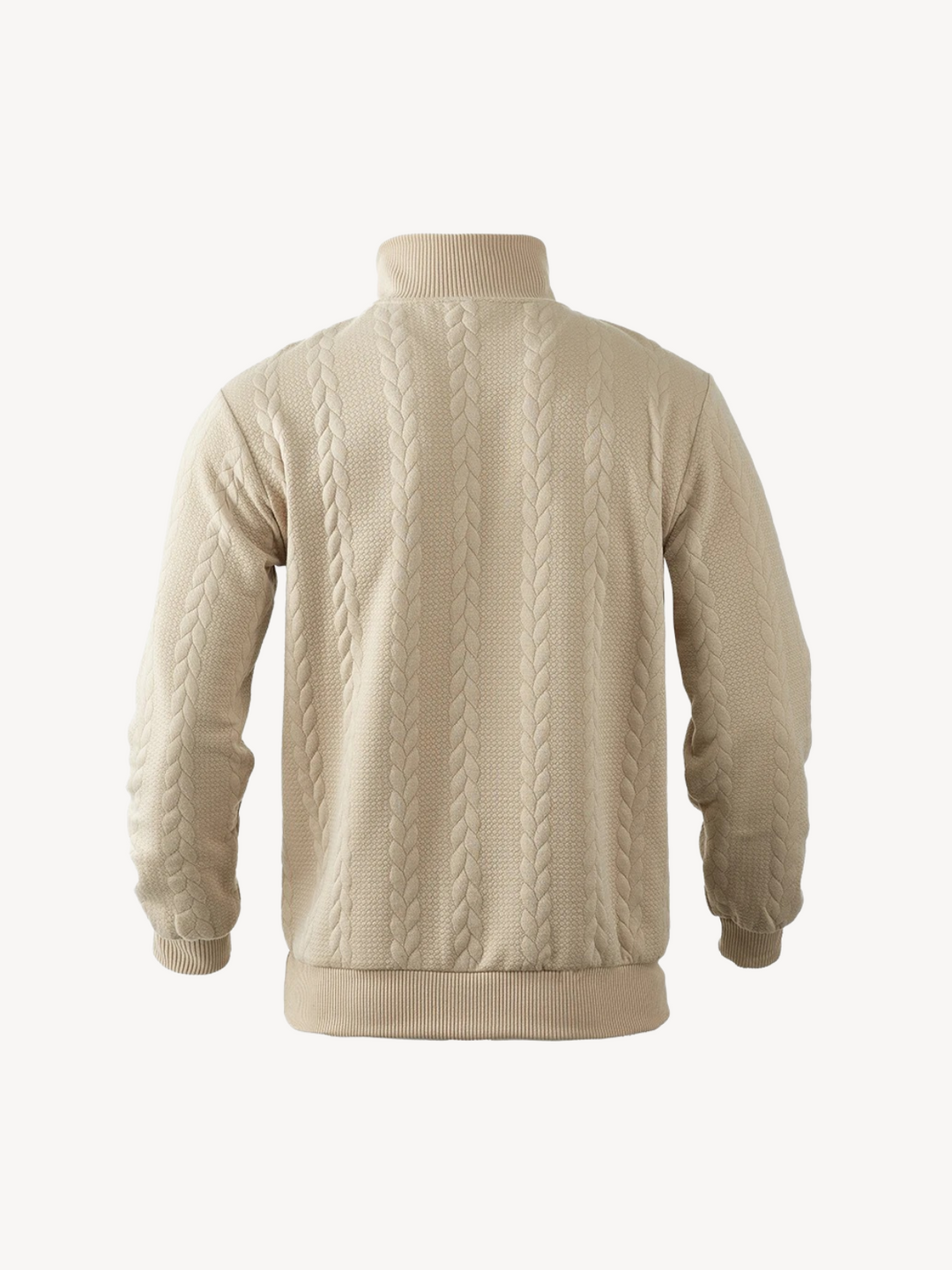 RANIERO - CASUAL HENLEY SWEATER WITH HALF ZIP