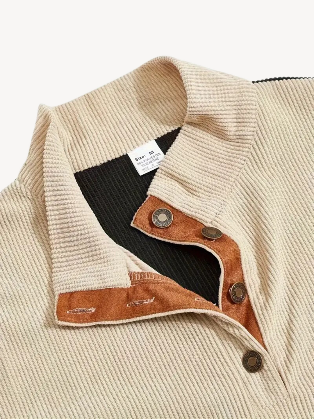 VITTORIO - HENLEY SHIRT WITH PATCHWORK INSERTS