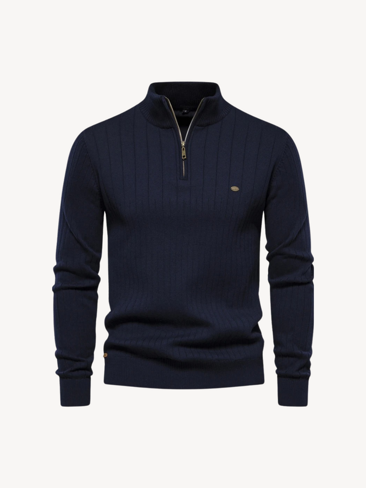 LEONE - QUARTER ZIP SWEATER