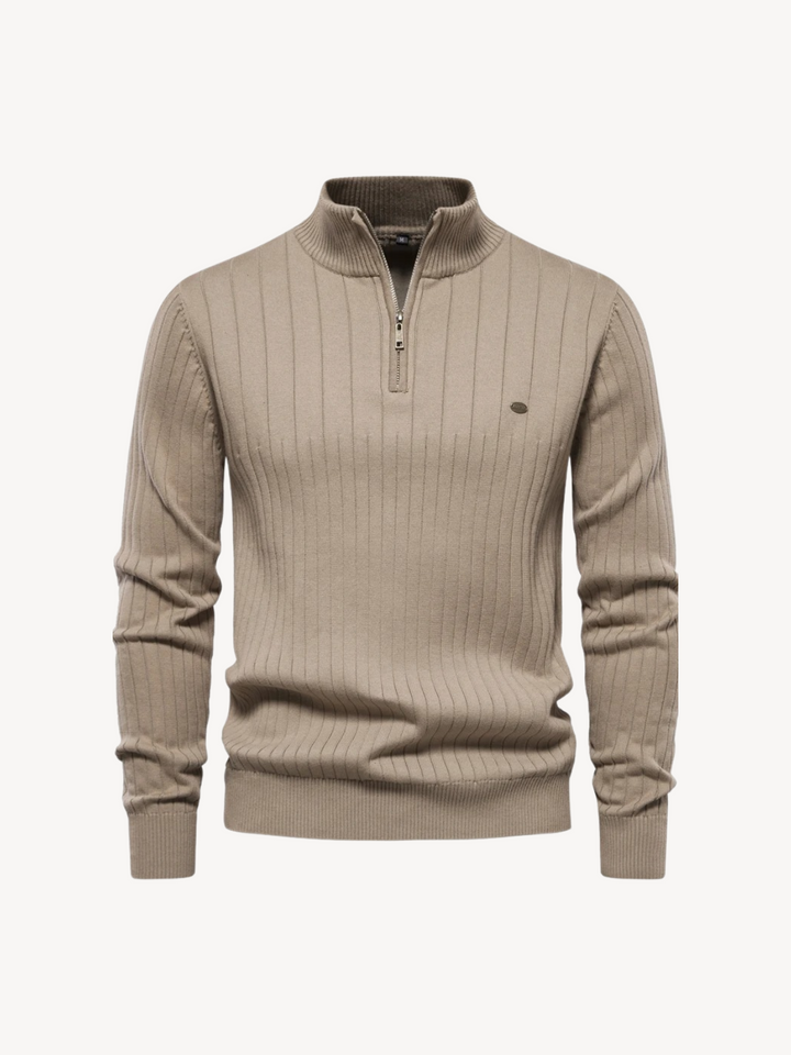 LEONE - QUARTER ZIP SWEATER