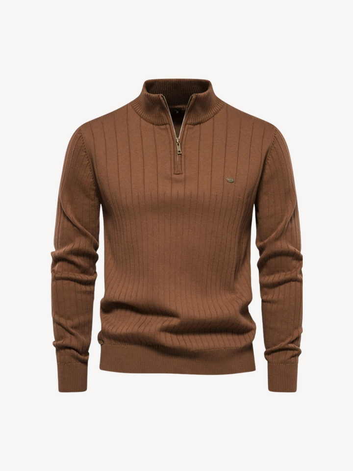 LEONE - QUARTER ZIP SWEATER