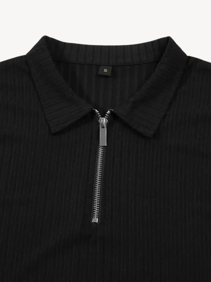 LLARIO - RIBBED SWEATER WITH ZIPPER