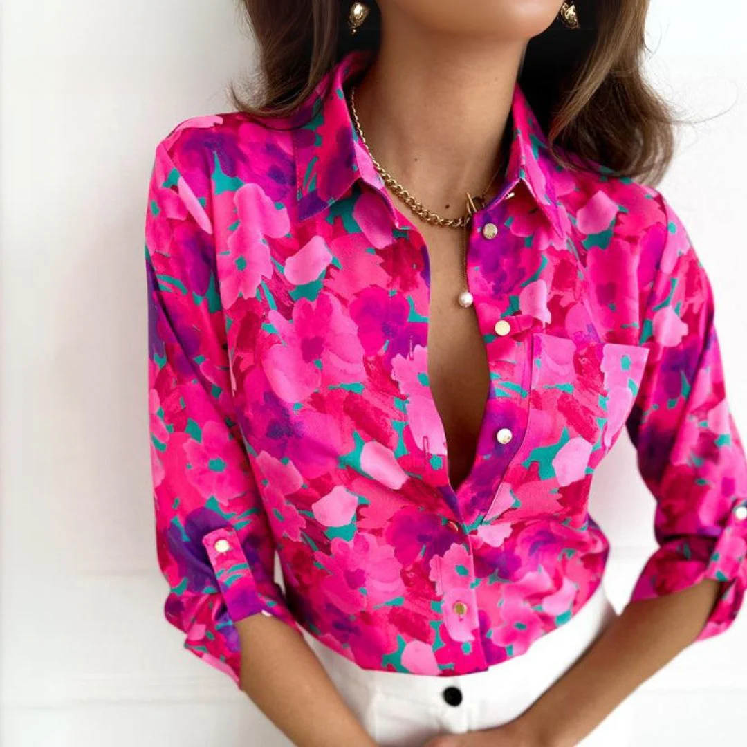 MARI™ | PINK FLOWER BLOUSE