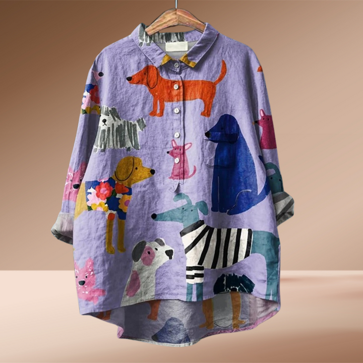 Jeza | Women's shirt with dog print