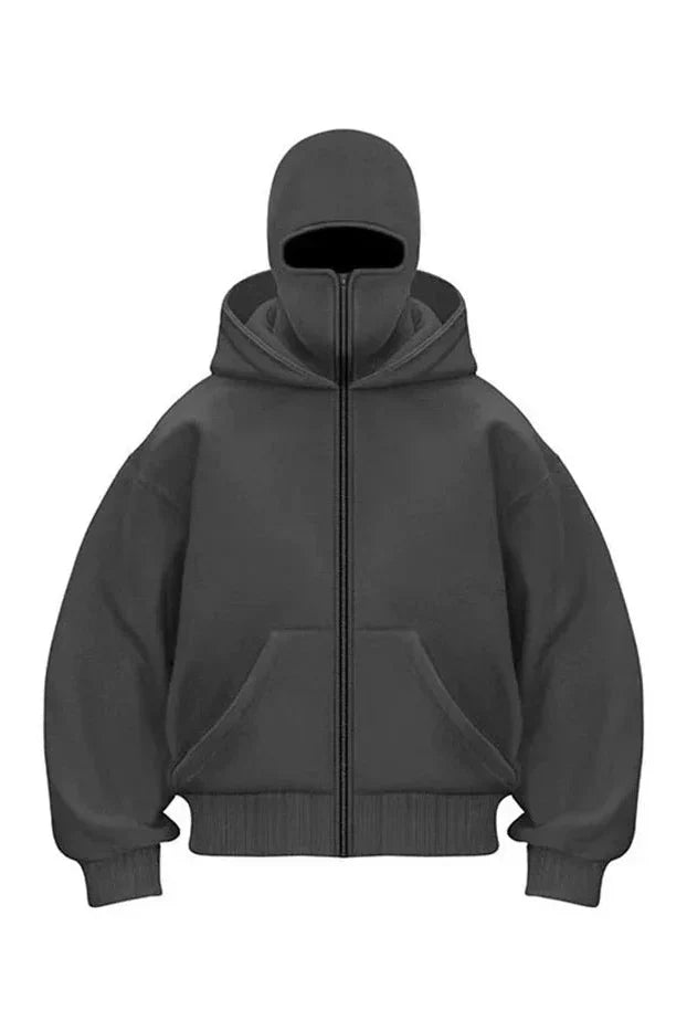 BALACLAVA FULL ZIPPER SWEATSHIRT