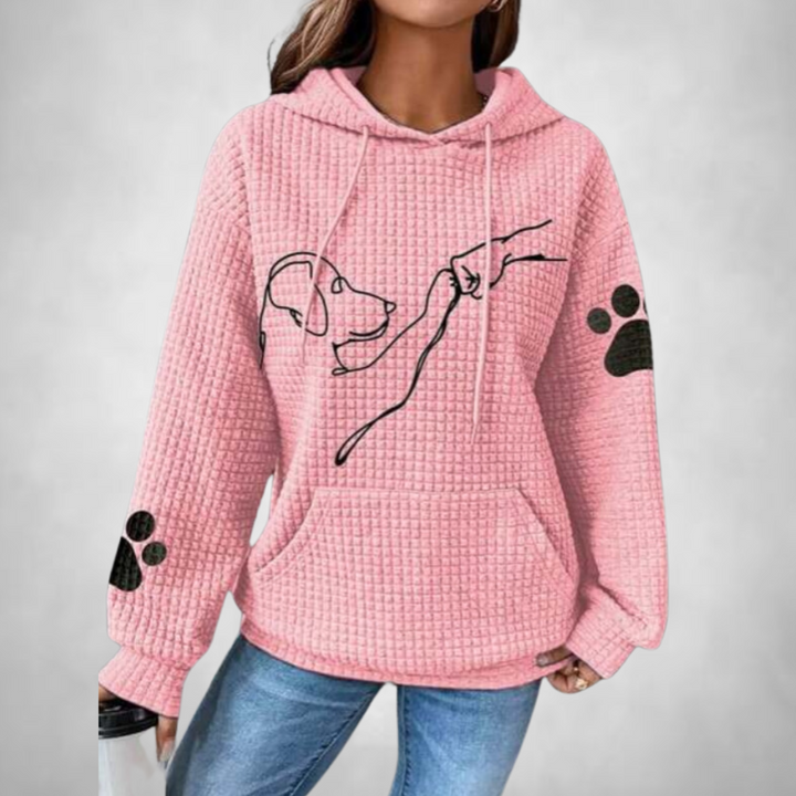 Lina | Comfortable and warm pet sweater with hood for women