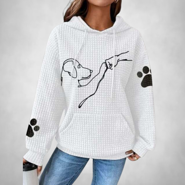 Lina | Comfortable and warm pet sweater with hood for women