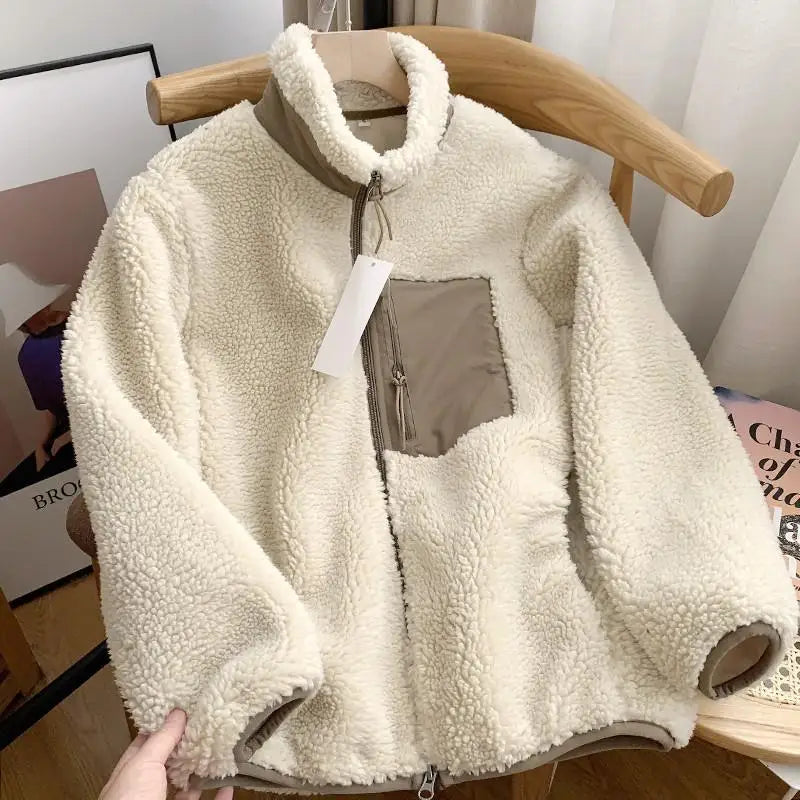 Lilly - Women's Winter Jacket with Teddy Bear