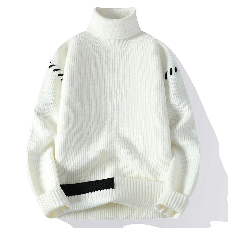 Ador | Men's Patchwork Turtleneck Sweater