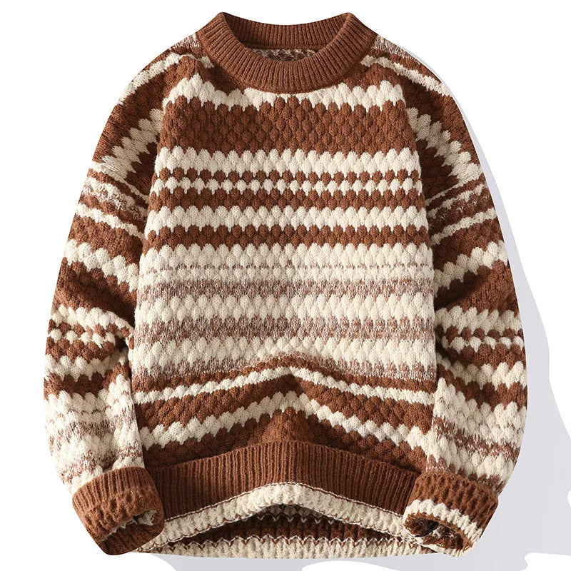 Ador | Men's Striped Knit Sweater