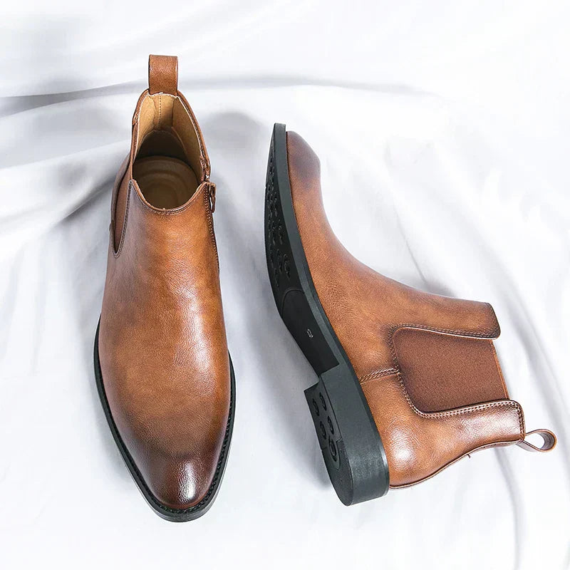 Daniel™ - Leather Zip-Up Chelsea Boots