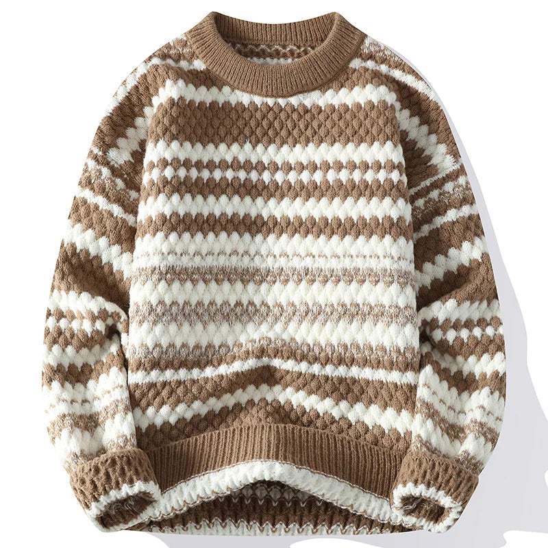 Ador | Men's Striped Knit Sweater