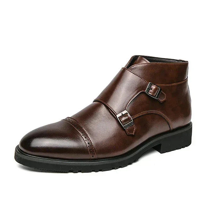 Darell | Leather boots with double buckle