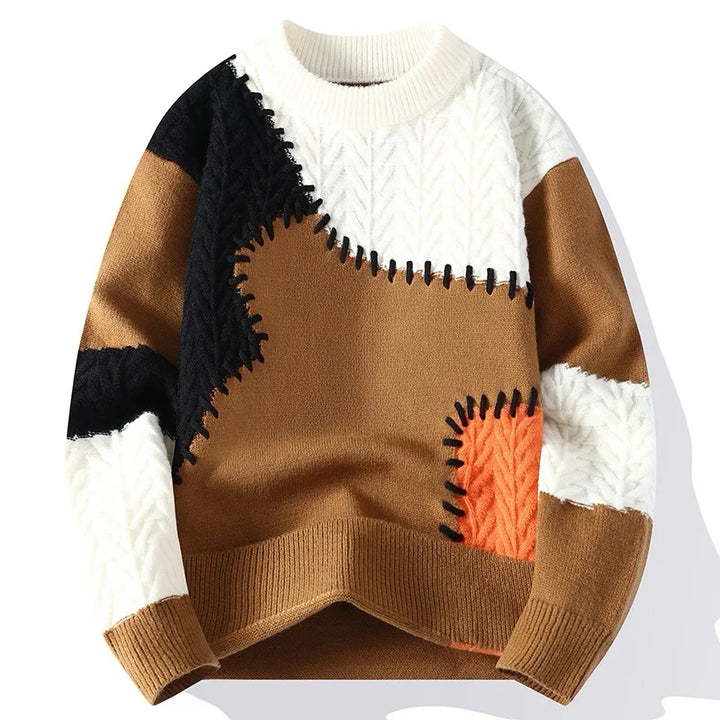 Ador | Casual Patchwork Sweater for Men