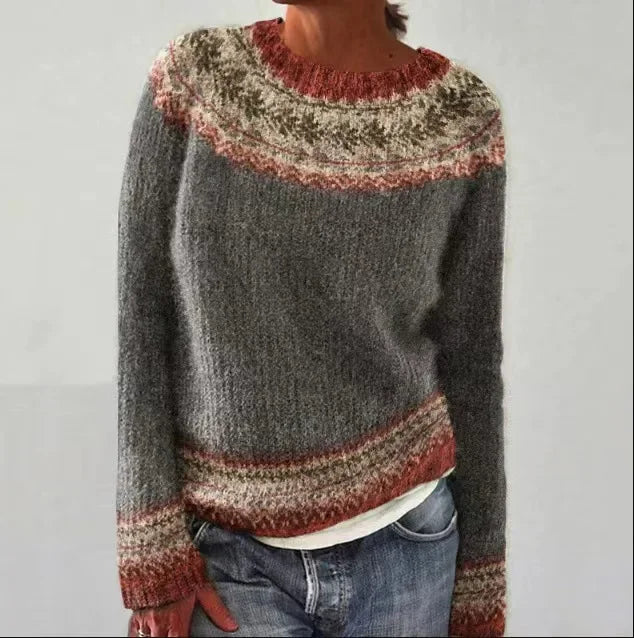 Le Clair™ | Knitted Autumn Sweater with Patterns