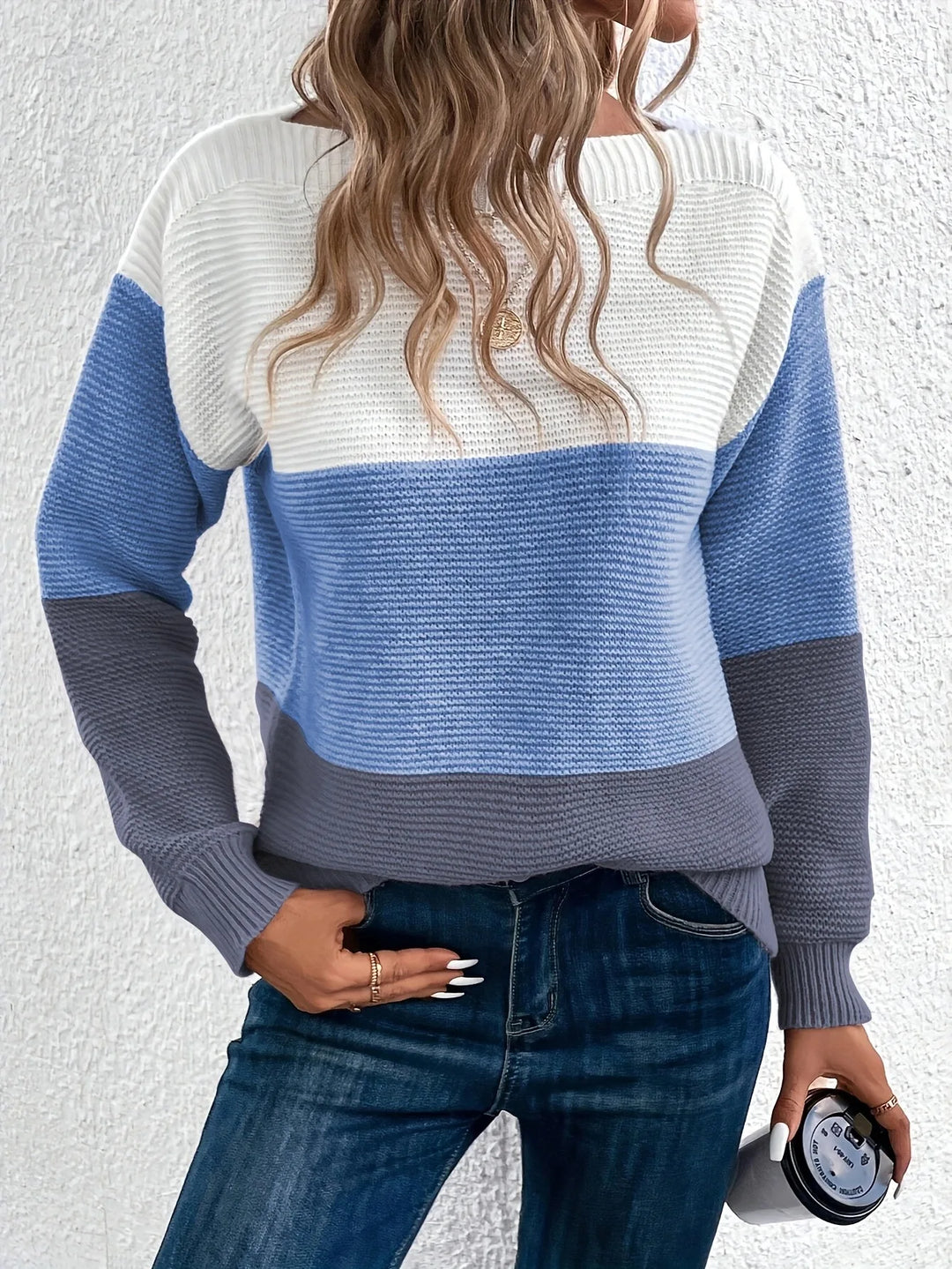 Le Clair™ | Elegant tri-color patchwork sweater