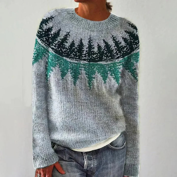 Le Clair™ | Knitted Autumn Sweater with Patterns