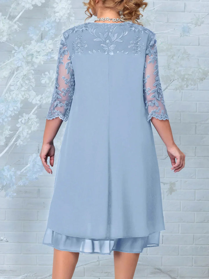 Meliora | Embroidered plus size evening gown