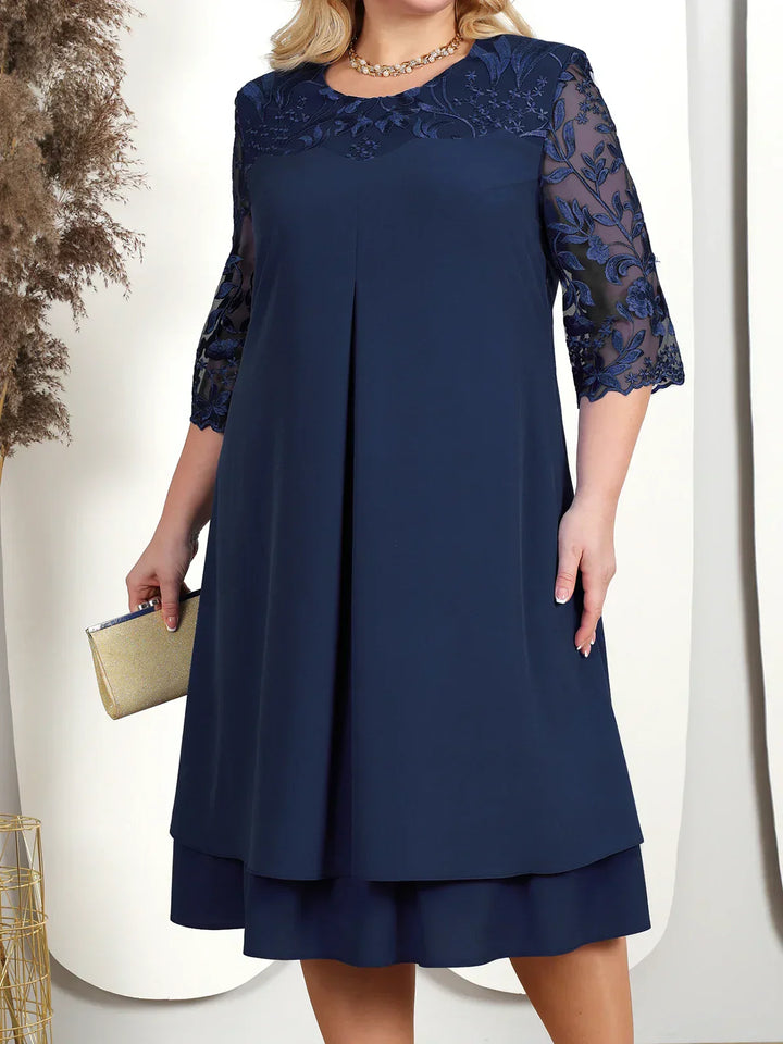 Meliora | Embroidered plus size evening gown