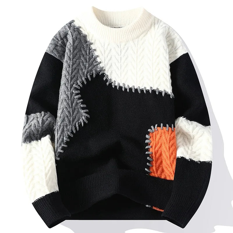 Ador | Casual Patchwork Sweater for Men