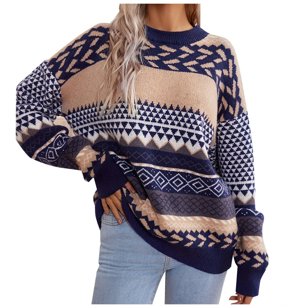 Le Clair™ | Retro Knit Contrast Sweater