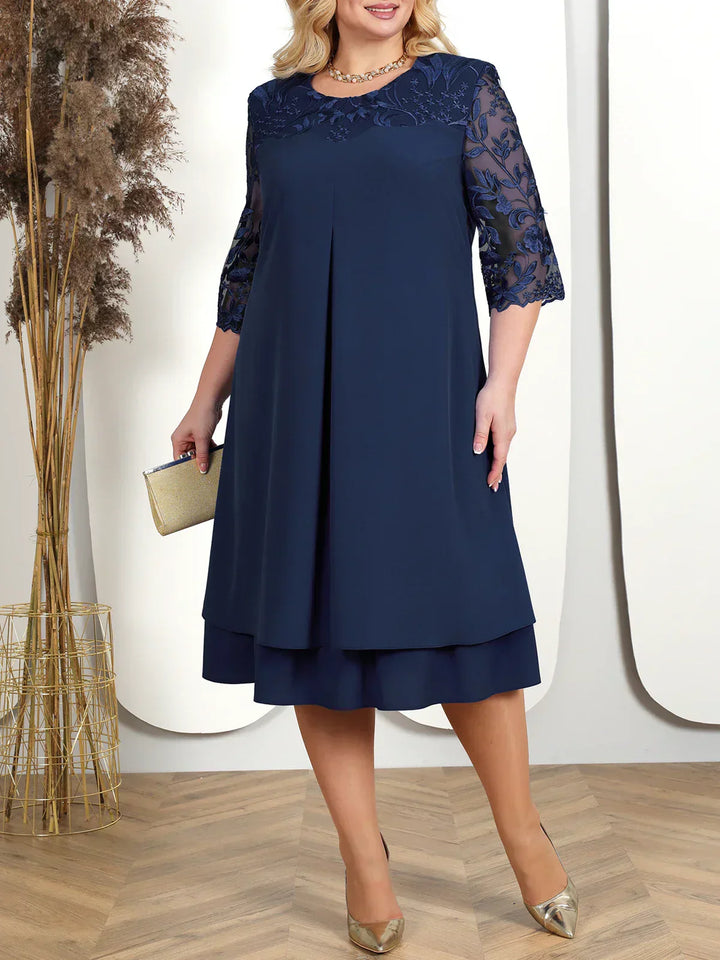 Meliora | Embroidered plus size evening gown