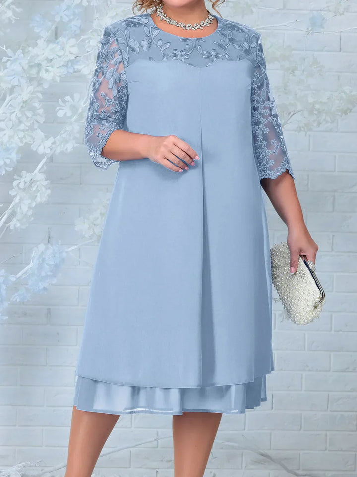 Meliora | Embroidered plus size evening gown