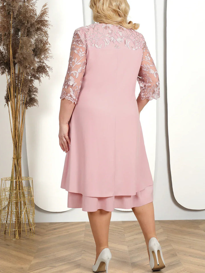 Meliora | Embroidered plus size evening gown