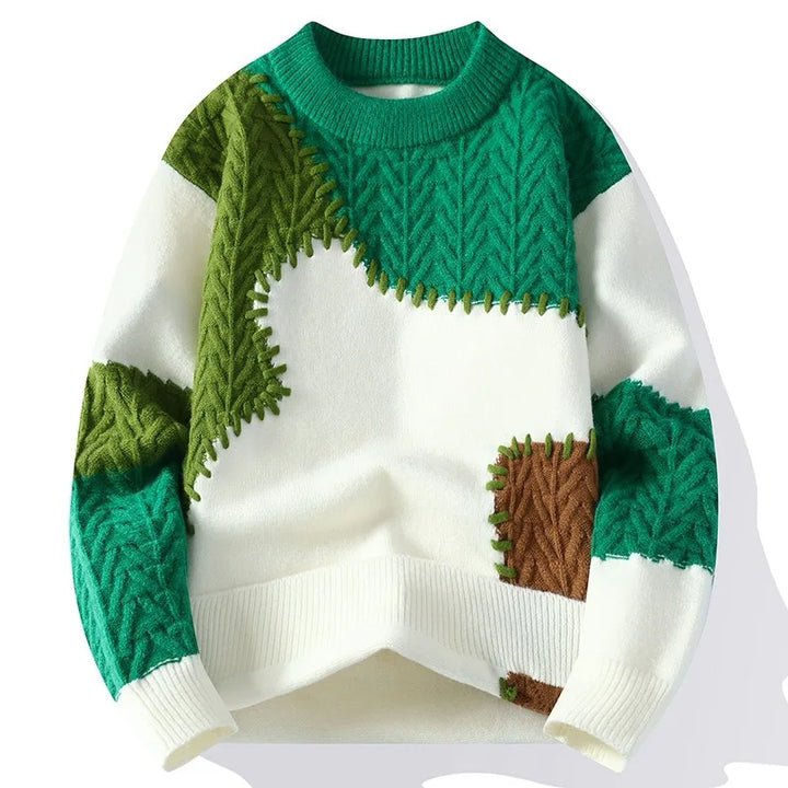 Ador | Casual Patchwork Sweater for Men