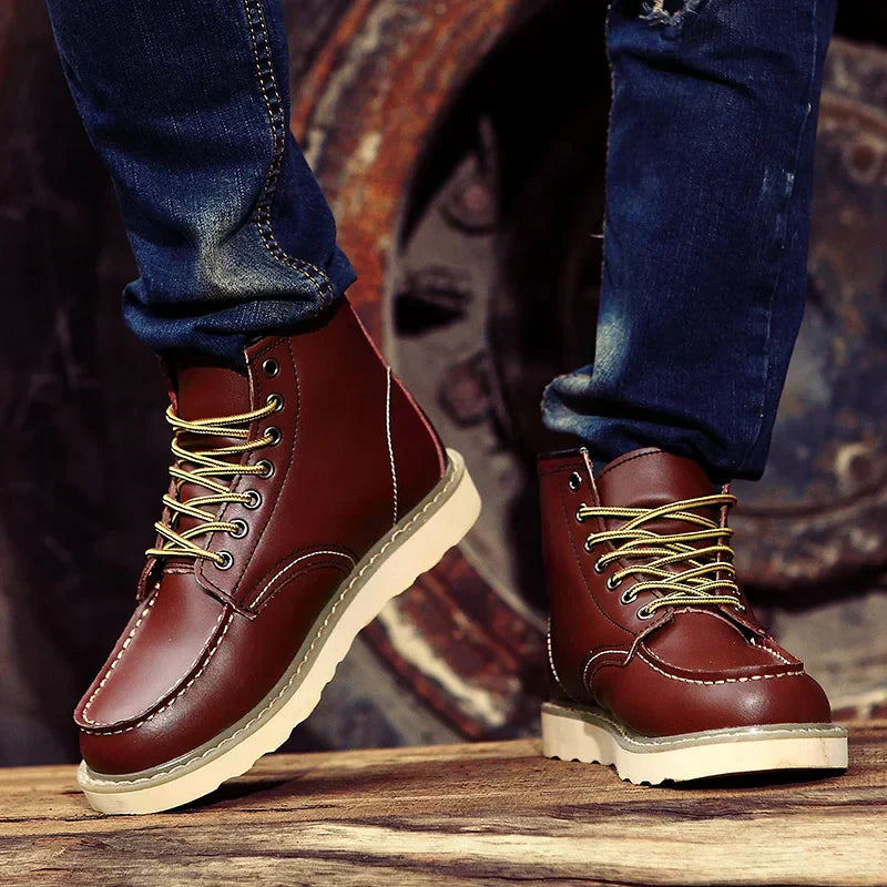 Dustin™ | Leather Winter Ankle Boots