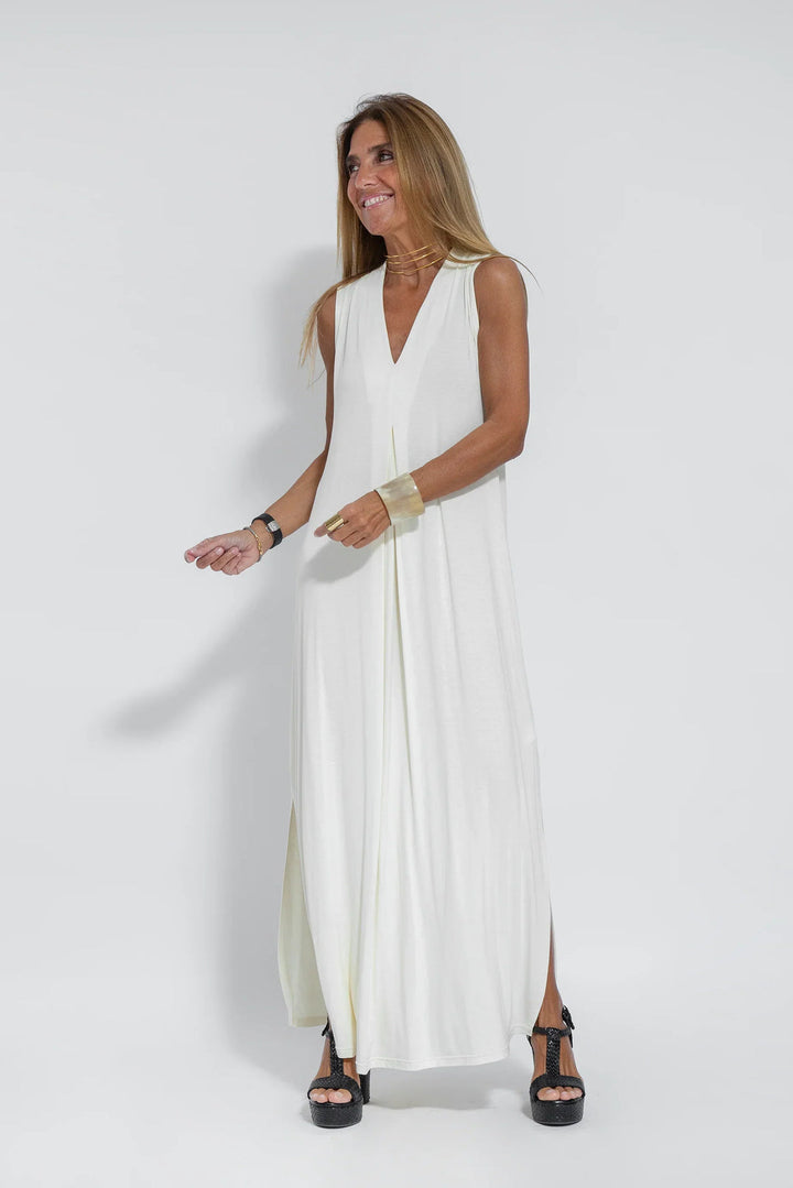 ANGELICA | LONG DRESS WITH V-NECK