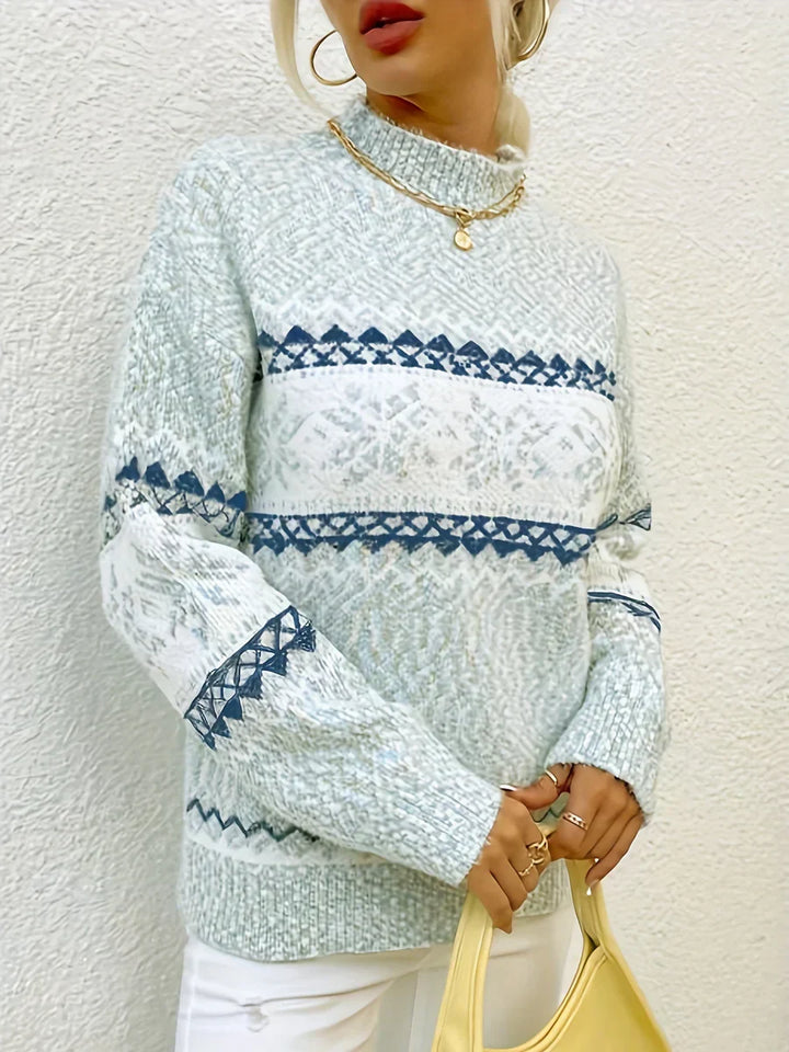 Elain - Snowflake Knit Sweater