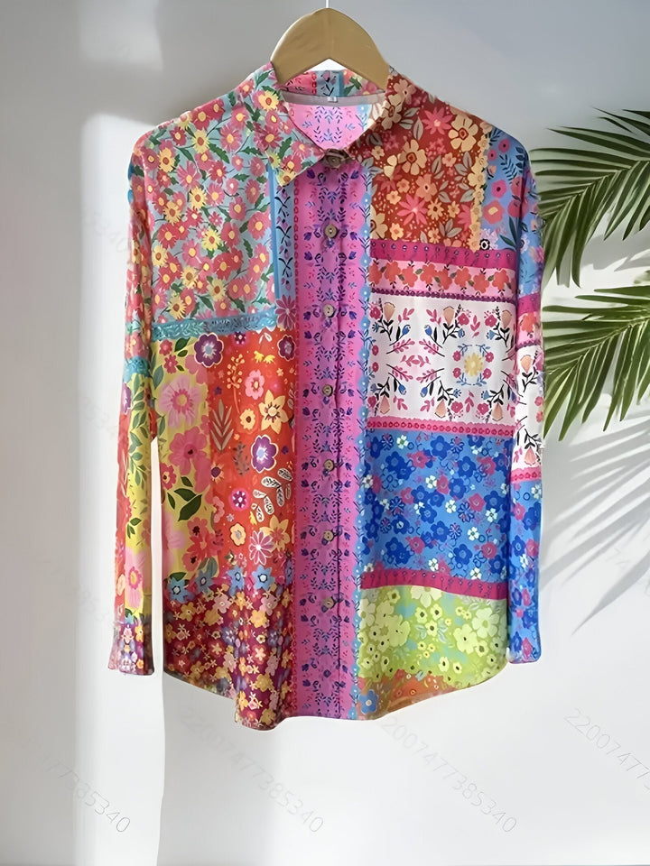 Michela™ | Printed cotton oversized t-shirt