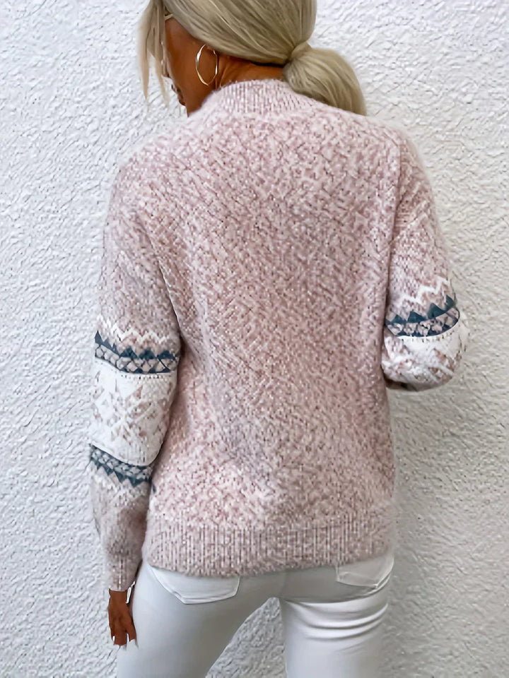 Elain - Snowflake Knit Sweater