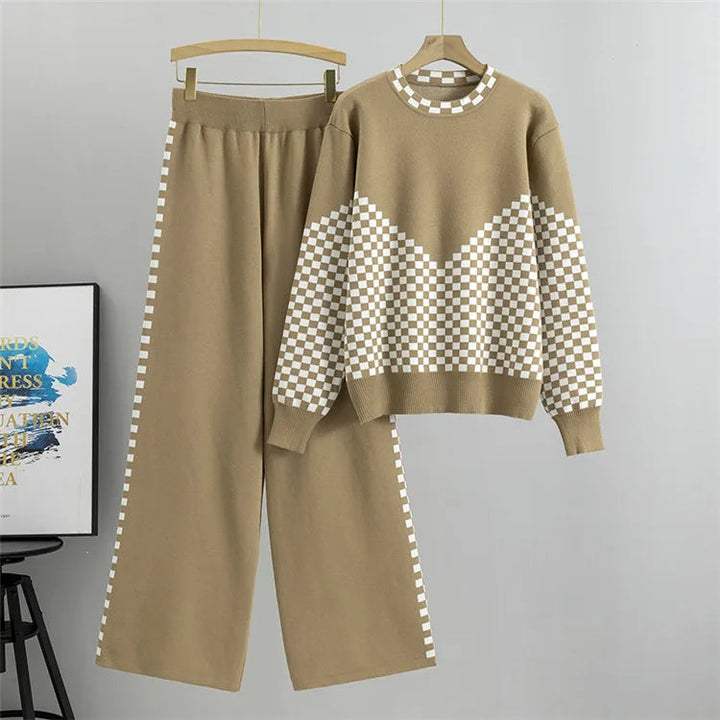 Aria™ - Pajama Lounge Set with Knitted Sweater